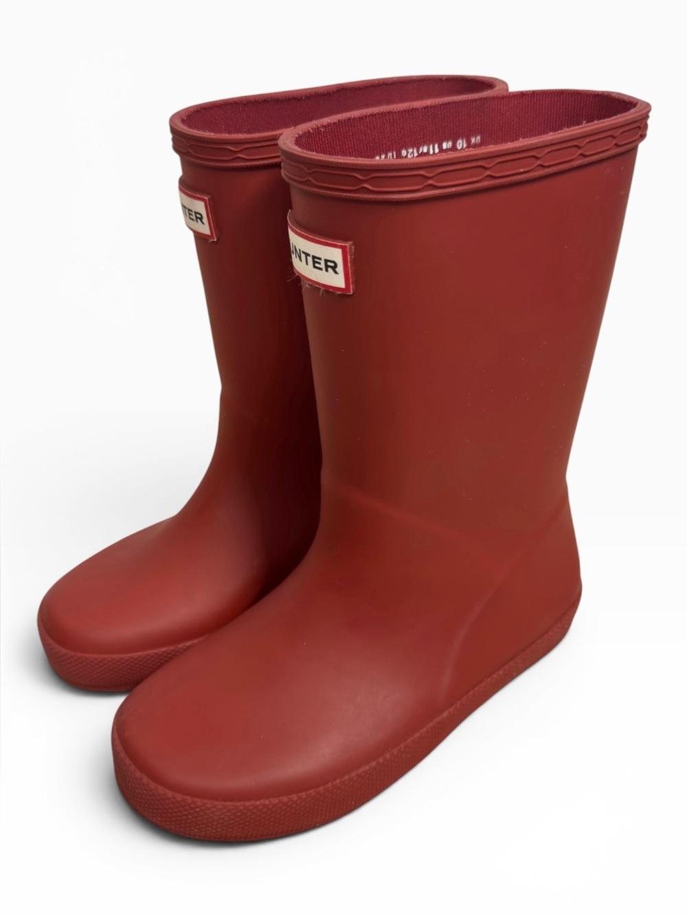 Hunter Kids Original First Classic Rain Boots Red Waterproof Rubber Youth US 11